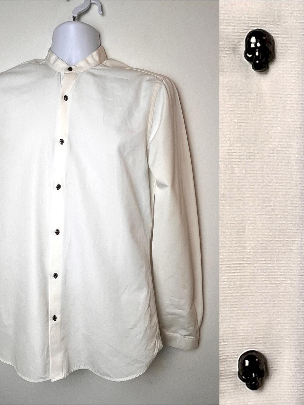 Sz M Kooples Men’s Skull Snap Shirt